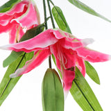 Max Simulation 3-Head Flowers Lily Artificial Plant Home Decor Pink