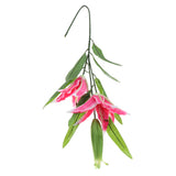 Max Simulation 3-Head Flowers Lily Artificial Plant Home Decor Pink