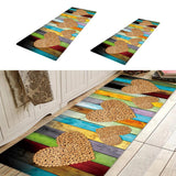 Maxbell Absorbent Door Mat Non Slip Runner Rug Love pattern 40x120cm