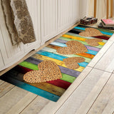 Maxbell Absorbent Door Mat Non Slip Runner Rug Love pattern 40x120cm