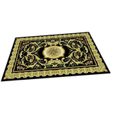 Max European Rugs Rubber Backed Non Skid Rug Floor Mat,160x120cm Black