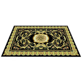 Max European Rugs Rubber Backed Non Skid Rug Floor Mat,160x120cm Black