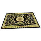 Max European Rugs Rubber Backed Non Skid Rug Floor Mat,160x120cm Black