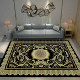Max European Rugs Rubber Backed Non Skid Rug Floor Mat,160x120cm Black