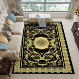 Max European Rugs Rubber Backed Non Skid Rug Floor Mat,160x120cm Black