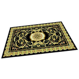 Max European Rugs Rubber Backed Non Skid Rug Floor Mat,160x120cm Black