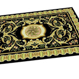Max European Rugs Rubber Backed Non Skid Rug Floor Mat,160x120cm Black
