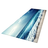 Maxbell Non-woven Fabric Floor Mat Printed Bathroom Non-slip Area Rug Blue_1