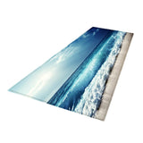 Maxbell Non-woven Fabric Floor Mat Printed Bathroom Non-slip Area Rug Blue_1