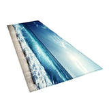 Maxbell Non-woven Fabric Floor Mat Printed Bathroom Non-slip Area Rug Blue_1