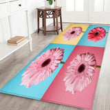 Maxbell Non-woven Fabric Floor Mat Printed Bathroom Non-slip Area Rug Pink