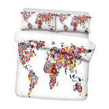 Maxbell Printed Duvet Cover Set 1 Duvet Cover+2 Pillowcase,228X228cm Style_2