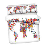 Maxbell Printed Duvet Cover Set 1 Duvet Cover+2 Pillowcase,228X228cm Style_2