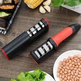 Maxbell Household Fast Knife Sharpener Double-Sided 3-Stage Sharpener Small