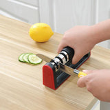 Max Household Fast Knife Sharpener Double-Sided 3-Stage Sharpener Large upgrade - Aladdin Shoppers