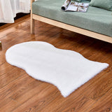 Max 40x60cm Washable Fluffy Skin Faux Fur Fake Rug Mat Rugs Floor Carpet White