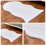 Max 40x60cm Washable Fluffy Skin Faux Fur Fake Rug Mat Rugs Floor Carpet White