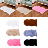 Max 40x60cm Washable Fluffy Skin Faux Fur Fake Rug Mat Rugs Floor Carpet White