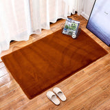 Max Square Area Rug, Faux Fur Plush Floor Mat for Bedroom,40x60cm Coffee