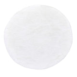 Max Round Area Rug, Faux Fur Rugs Plush Floor Mat for Bedroom,60cm White