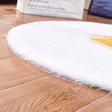 Max Round Area Rug, Faux Fur Rugs Plush Floor Mat for Bedroom,60cm White