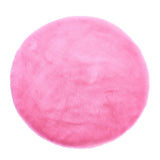 Max Round Area Rug, Faux Fur Rugs Plush Floor Mat for Bedroom,60cm Pink