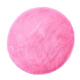 Max Round Area Rug, Faux Fur Rugs Plush Floor Mat for Bedroom,60cm Pink