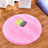 Max Round Area Rug, Faux Fur Rugs Plush Floor Mat for Bedroom,60cm Pink