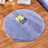 Max Round Area Rug, Faux Fur Rugs Plush Floor Mat for Bedroom,60cm Gray