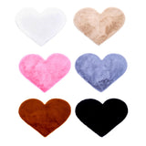 Max Heart Shaped Area Rug,Shaggy Plush Floor Mat for Bedroom,70x90cm White