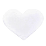 Max Heart Shaped Area Rug,Shaggy Plush Floor Mat for Bedroom,70x90cm White