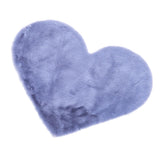 Max Heart Shaped Area Rug,Shaggy Plush Floor Mat for Bedroom,70x90cm Gray