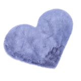 Max Heart Shaped Area Rug,Shaggy Plush Floor Mat for Bedroom,70x90cm Gray