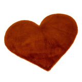 Max Heart Shaped Area Rug,Shaggy Plush Floor Mat for Bedroom,70x90cm Coffee