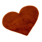 Max Heart Shaped Area Rug,Shaggy Plush Floor Mat for Bedroom,70x90cm Coffee