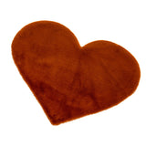 Max Heart Shaped Area Rug,Shaggy Plush Floor Mat for Bedroom,70x90cm Coffee