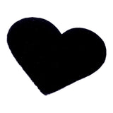 Max Heart Shaped Area Rug,Shaggy Plush Floor Mat for Bedroom,70x90cm Black