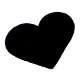 Max Heart Shaped Area Rug,Shaggy Plush Floor Mat for Bedroom,70x90cm Black