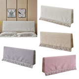 Max Stretchable Bed Headboard Slipcover Bedhead Dustproof Cover Protector 120cm Beige