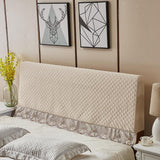 Max Stretchable Bed Headboard Slipcover Bedhead Dustproof Cover Protector 120cm Champagne