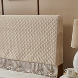 Max Stretchable Bed Headboard Slipcover Bedhead Dustproof Cover Protector 120cm Champagne