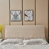Max Stretch Bed Headboard Slipcover Bedhead Dustproof Cover 180cm Champagne