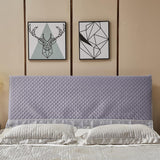 Max Stretchable Bed Headboard Slipcover Bedhead Dustproof Cover Protector 120cm Grey
