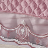 Max Stretchable Bed Headboard Slipcover Bedhead Dustproof Cover Protector 120cm Pink