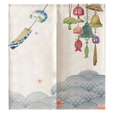 Max Japanese Style Noren Tapestry Kitchen Doorway Curtain 85x90cm Wind Chimes