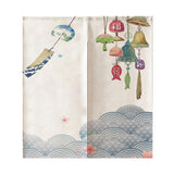 Max Japanese Style Noren Tapestry Kitchen Doorway Curtain 85x90cm Wind Chimes