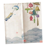 Max Japanese Style Noren Tapestry Kitchen Doorway Curtain 85x90cm Wind Chimes