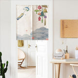 Max Japanese Style Noren Tapestry Kitchen Doorway Curtain 85x90cm Wind Chimes