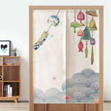 Max Japanese Noren Tapestry Kitchen Doorway Curtain Room Divider  Wind Chimes