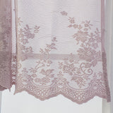 Max Embroidered Window Voile Sheer Curtain Valance Tiers Pink-Valance-130x41cm